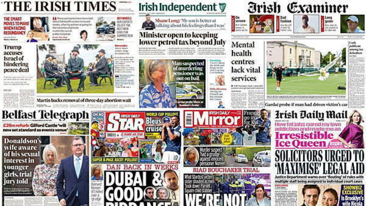 What the papers say: Wednesday's front pages