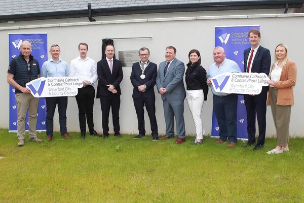 At the official opening of Sally Court in Ballytruckle are Minister of State for Planning and Local Government, John Cummins TD; Mayor of Waterford City and County, Cllr. Seamus Ryan; Ned Doherty Suirside Construction; Brian Dunlop, Dunlop Architects; Walter Holden, Senior Architect, WCCC; Séamus De Faoite, Director of Services WCCC; Grace Denieffe, Executive Construction Project Manager, WCCC; Eamonn O'Leary Tenancy Manager WCCC; Donal Ó Murchadha Senior Executive Officer WCCC; Susan Lanigan, Assistant Staff Officer WCCC. Pic: Noel Browne At the official opening of Sally Court in Ballytruckle are Minister of State for Planning and Local Government, John Cummins TD; Mayor of Waterford City and County, Cllr. Seamus Ryan; Ned Doherty Suirside Construction; Brian Dunlop, Dunlop Architects; Walter Holden, Senior Architect, WCCC; Séamus De Faoite, Director of Services WCCC; Grace Denieffe, Executive Construction Project Manager, WCCC; Eamonn O'Leary Tenancy Manager WCCC; Donal Ó Murchadha Senior Executive Officer WCCC; Susan Lanigan, Assistant Staff Officer WCCC. Pic: Noel Browne