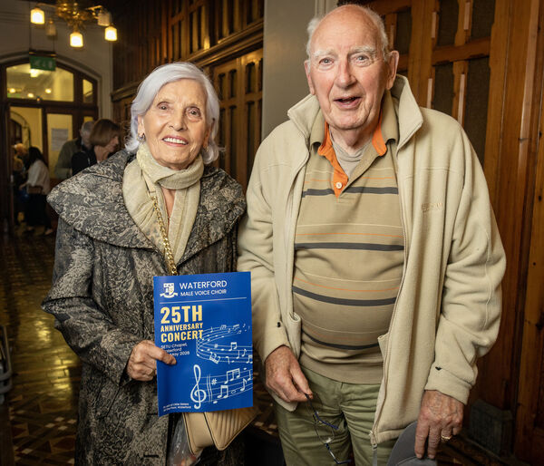 Pictured at SETU Chapel, for the Waterford Male Voice Choir 25th Anniversary Concert. Photo: Joe Evans Pictured at SETU Chapel, for the Waterford Male Voice Choir 25th Anniversary Concert. Photo: Joe Evans