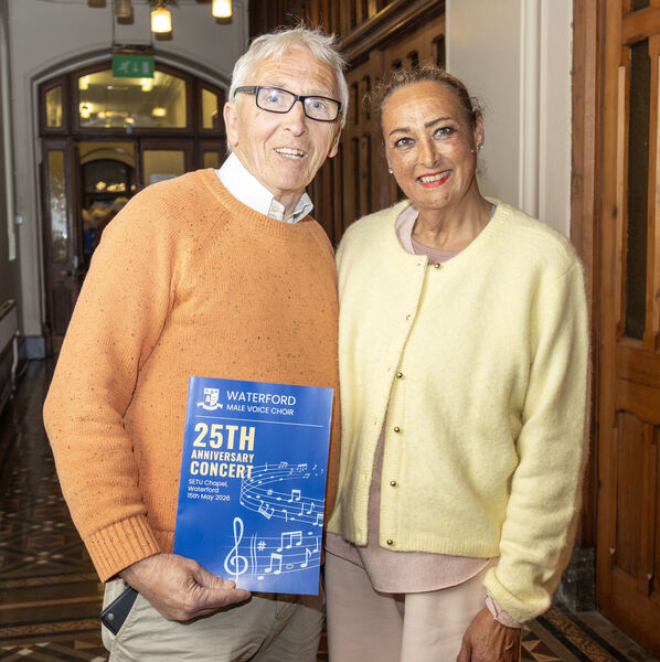 Pictured at SETU Chapel, for the Waterford Male Voice Choir 25th Anniversary Concert. Photo: Joe Evans Pictured at SETU Chapel, for the Waterford Male Voice Choir 25th Anniversary Concert. Photo: Joe Evans