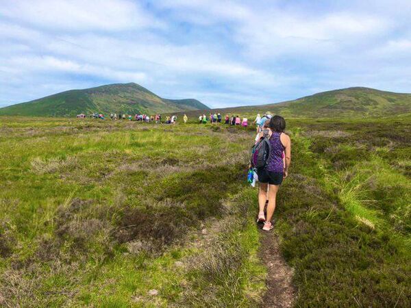Crossing the Knockmealdown Mountains on St Declan's Way. Crossing the Knockmealdown Mountains on St Declan's Way.