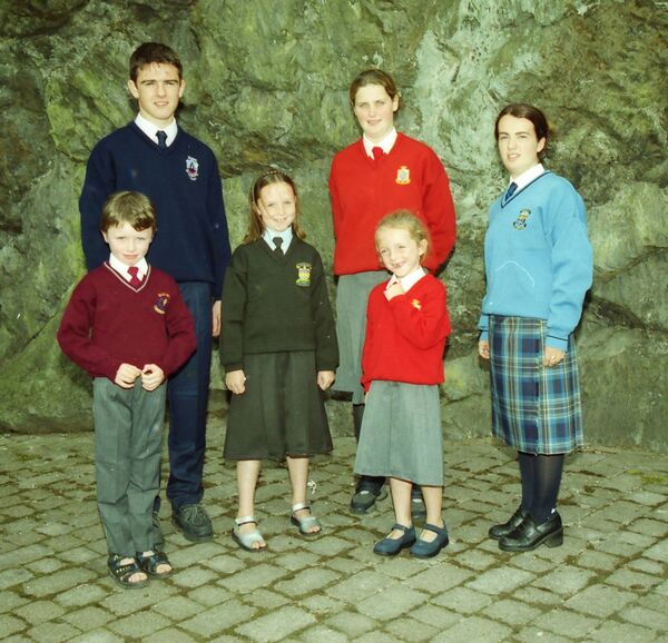 Ready for back to school in 2000 were, front, Mark Goodwin, Gemma Ryan and Kate Dwyer, back, Patrick Tobin, Gemma Byrne and Karen Butler. Ready for back to school in 2000 were, front, Mark Goodwin, Gemma Ryan and Kate Dwyer, back, Patrick Tobin, Gemma Byrne and Karen Butler.