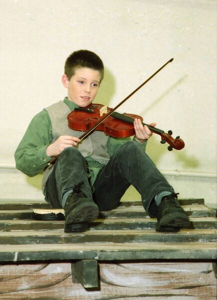 David Hearne, The Fiddler, in the St. Paul's Community College production of Fiddler on the Roof, back in 2000. David Hearne, The Fiddler, in the St. Paul's Community College production of Fiddler on the Roof, back in 2000.