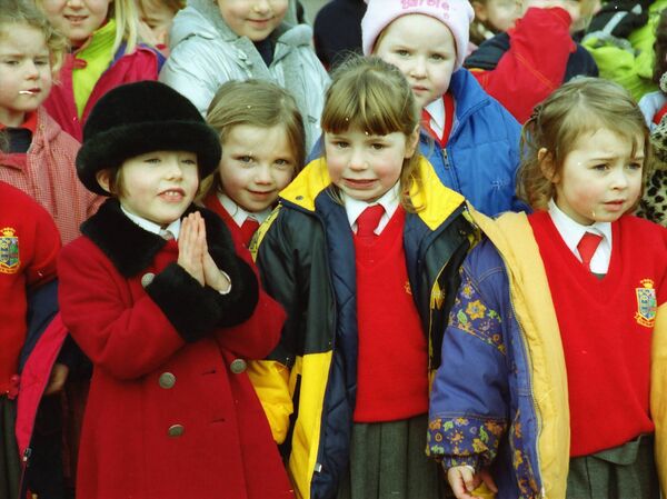Senior Infants from St. Ursula's Primary School, who helped raise funds for the AIB Concern for Kosovo Appeal back in 2000. Senior Infants from St. Ursula's Primary School, who helped raise funds for the AIB Concern for Kosovo Appeal back in 2000.