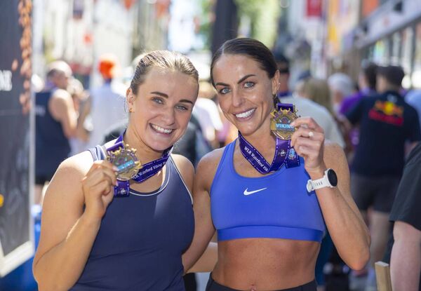 Pictured at the WLR Waterford Viking Marathon 2026 are Tara Ronan and Emma Ayres. Photograph: Patrick Browne Pictured at the WLR Waterford Viking Marathon 2026 are Tara Ronan and Emma Ayres. Photograph: Patrick Browne