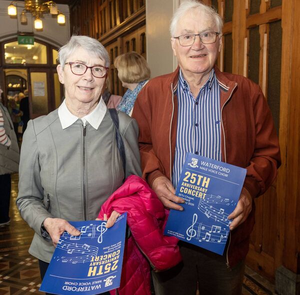 Pictured at SETU Chapel, for the Waterford Male Voice Choir 25th Anniversary Concert. Photo: Joe Evans Pictured at SETU Chapel, for the Waterford Male Voice Choir 25th Anniversary Concert. Photo: Joe Evans