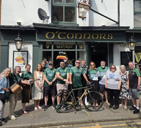 Members of Chelmsford Irish and St Cedd's GAA pose with Aidan Members of Chelmsford Irish and St Cedd's GAA pose with Aidan