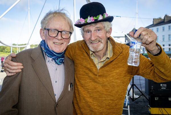 Paul Dylan and Joe Tobin, who performed, at the Plaza for Friends of the River Suir, Summer Solstice Celebration. Photo: Joe Evans Paul Dylan and Joe Tobin, who performed, at the Plaza for Friends of the River Suir, Summer Solstice Celebration. Photo: Joe Evans