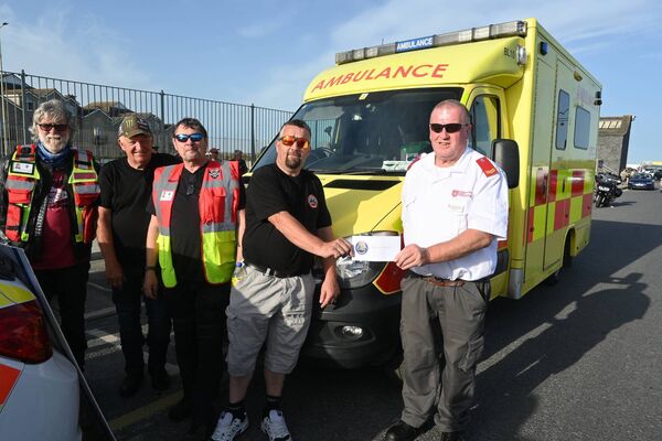 Organisers of the Tramore Bike Gathering present a cheque for €500 to the local Order Of Malta thanking them for their first aid support. following their highly successful charity fundraiser. Photo: Tina Schley