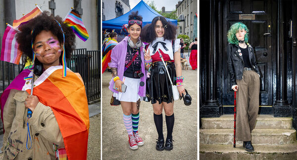  Gretchen, (left), Sofia and Ambar (centre) and Alli (right) at the Pride of the Déise march.