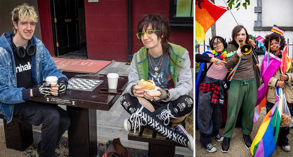  Kevin Jackson and Ellis Jordan, (left), and Ace, Ethan and Gretchen (right) at Pride of the Déise.