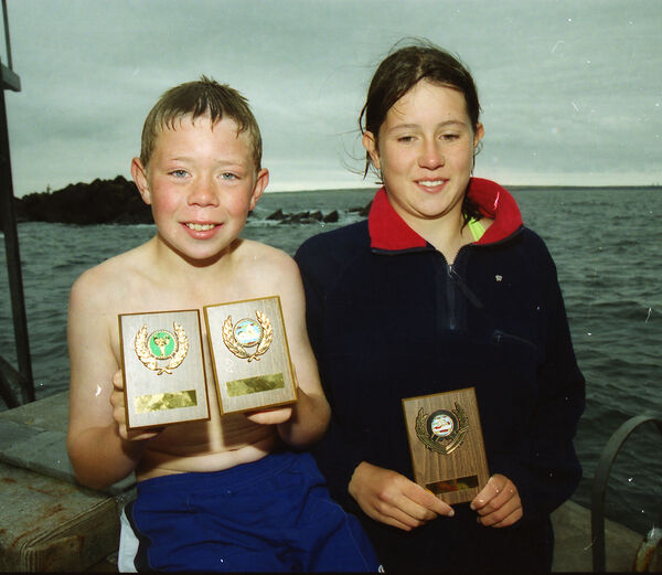  Gavin and Gemma Downey, at the 2000 Newtown &amp; Guillamene Swimming Club Millennium Gala.