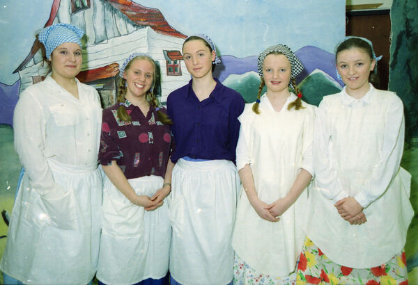  Donna Roche, Jenny Clooney, Katie McNamara, Vivienne Madigan and Denise Galibert, in St. Paul's Community College production of Fiddler on the Roof, back in 2000.