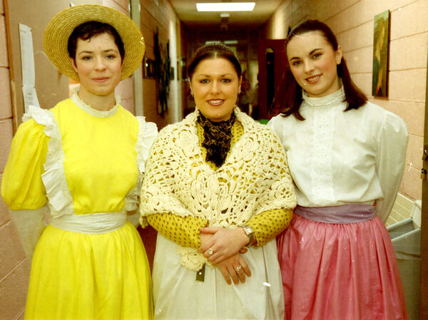  Eithne Connolly, Sarah Jane Lavery and Laura Caulfield, cast members of the Presentation Secondary School's production of Carousel back in 2000.