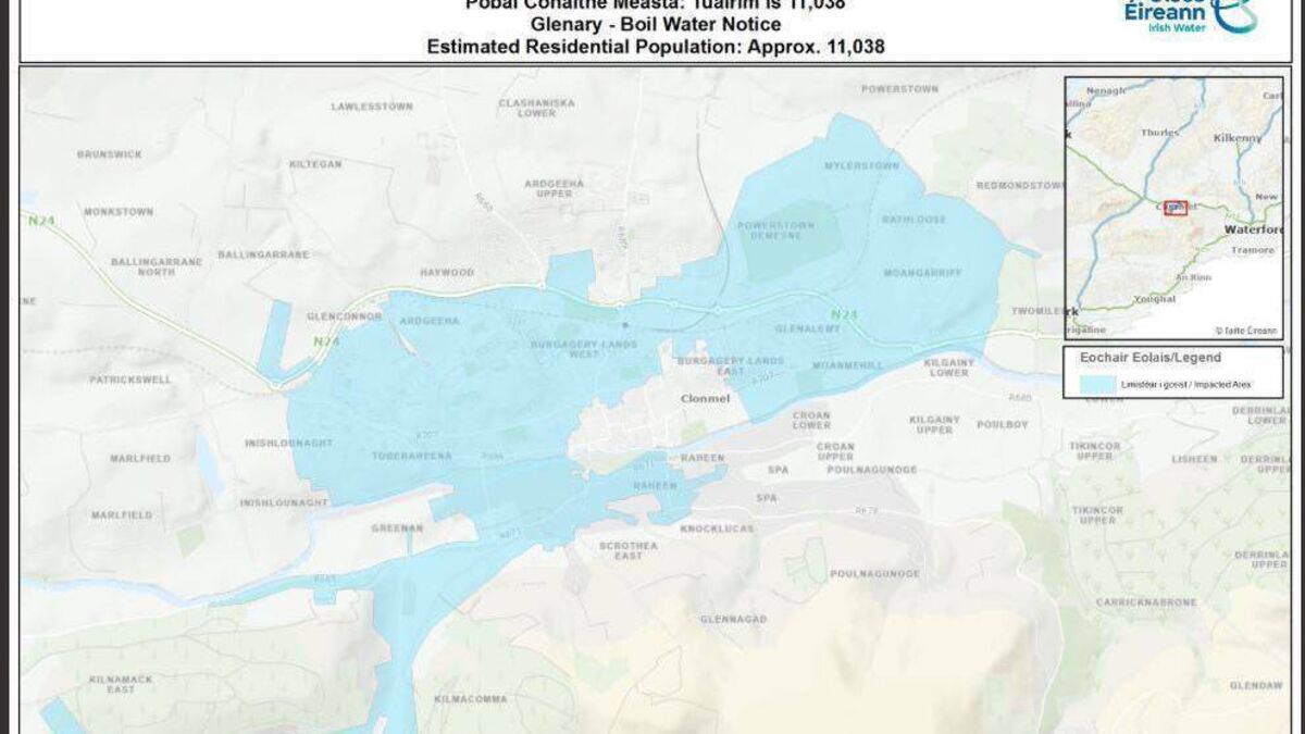 Boil water notice issued for County Waterford 