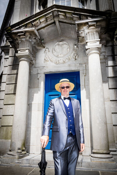 All dressed up: Joe Mulhall on the walking tour, part of the Waterford Bloomsday festival. All dressed up: Joe Mulhall on the walking tour, part of the Waterford Bloomsday festival.