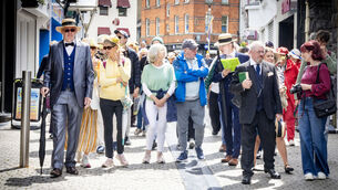 <p> Pictured on the walking tour as part of the Waterford Bloomsday Festival. All Photos: Joe Evans</p> <p> Pictured on the walking tour as part of the Waterford Bloomsday Festival. All Photos: Joe Evans</p>