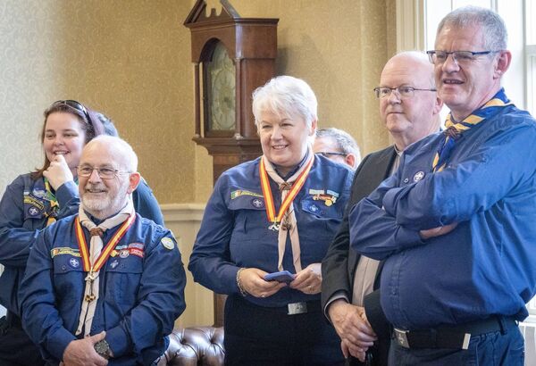 Pictured at City Hall for a Mayoral Reception by Mayor of Waterford City &amp; County Cllr Seamus Ryan for Bernie Rogers, in recognition of her outstanding dedication and service to scouting over forty years. Photo: Joe Evans