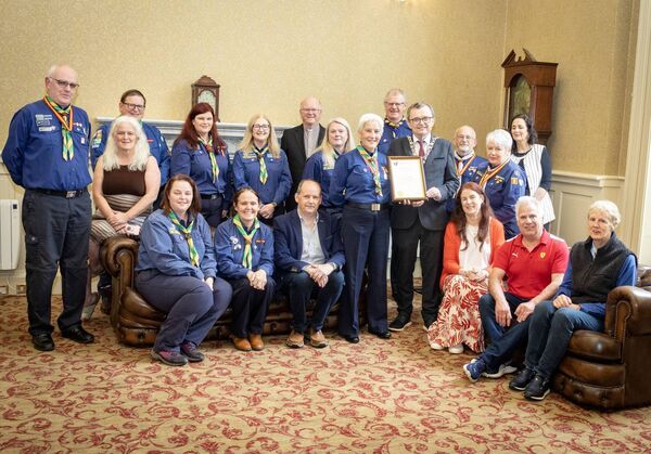 Pictured at City Hall for a Mayoral Reception by Mayor of Waterford City &amp; County Cllr Seamus Ryan for Bernie Rogers, in recognition of her outstanding dedication and service to scouting over forty years. Photo: Joe Evans