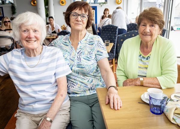 Eileen, Bridget and Bridie, at the Tramore Hospice Support coffee morning held at One The Waterfront. Eileen, Bridget and Bridie, at the Tramore Hospice Support coffee morning held at One The Waterfront.