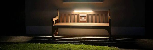 The special bench in memory of the late Conor Cleare, which was unveiled on the grass area near the Men’s Walk in Passage East on Sunday, July 5.