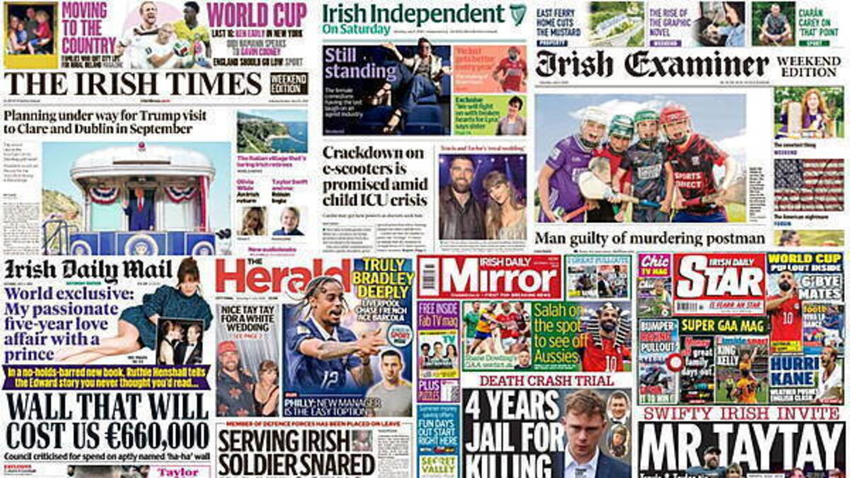 What the papers say: Saturday's front pages