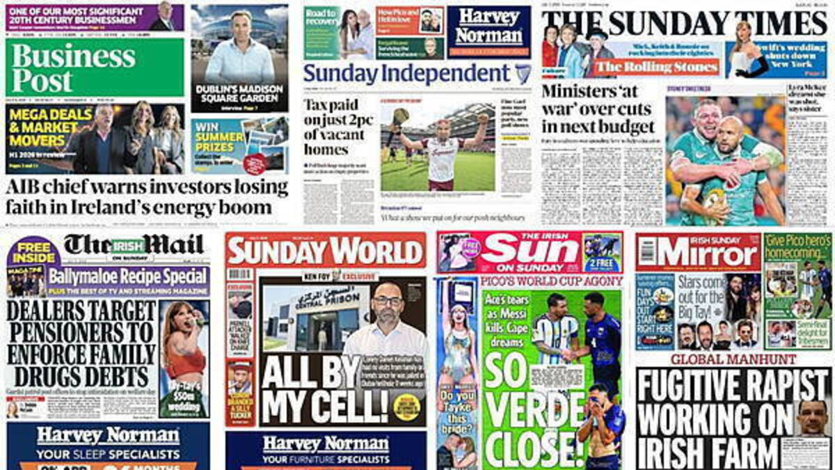 What the papers say: Sunday's front pages