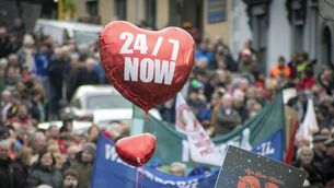 <p>Thousands turned out to march in Waterford in 2016 and again in 2019 for 24/7 Cardiac Care. 	Photo: Joe Evans</p>