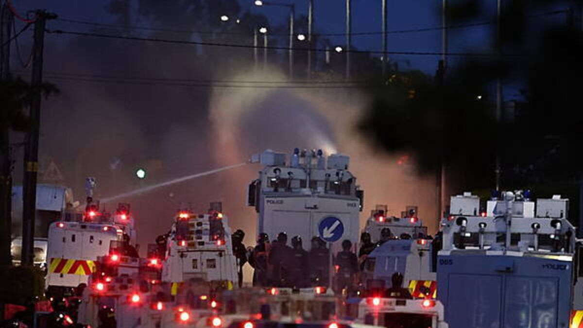 Police use of water cannon and baton rounds during NI riots ‘proportionate’