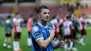 <p>Waterford captain Padraig Amond shows his delight at the end of the game against Derry City.</p> <p>Waterford captain Padraig Amond shows his delight at the end of the game against Derry City.</p>