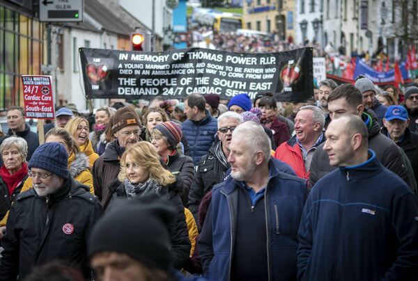 Thousands turned out to march in Waterford on Saturday for 24/7 Cardiac Care. Photo: Joe Evans Thousands turned out to march in Waterford on Saturday for 24/7 Cardiac Care. Photo: Joe Evans