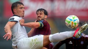 <p>Waterford FC's Tommy Lonergan in this tussle with Galway's Jimmy Keohane. Photo: INPHO/Ryan Byrne</p> <p>Waterford FC's Tommy Lonergan in this tussle with Galway's Jimmy Keohane. Photo: INPHO/Ryan Byrne</p>