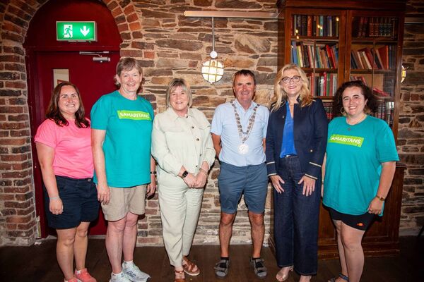 Pictured is Mayor of Waterford City & County Cllr. Liam Brazil, Minister Mary Butler and MEP Cynthia Ní Mhurchú, Cllr. Cathrine Burke, Margaret McMahon, Regional Director, Samaritans and Sharon Devereux. Photo: John Power Pictured is Mayor of Waterford City & County Cllr. Liam Brazil, Minister Mary Butler and MEP Cynthia Ní Mhurchú, Cllr. Cathrine Burke, Margaret McMahon, Regional Director, Samaritans and Sharon Devereux. Photo: John Power