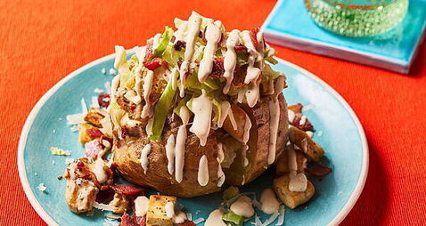 Chicken Caesar jacket potato recipe