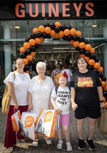 Karen Hennessy, Lila Hennessy, Elva Murphy and Sharron Hennessy, at the re-opening of Guineys. Photo: Joe Evans