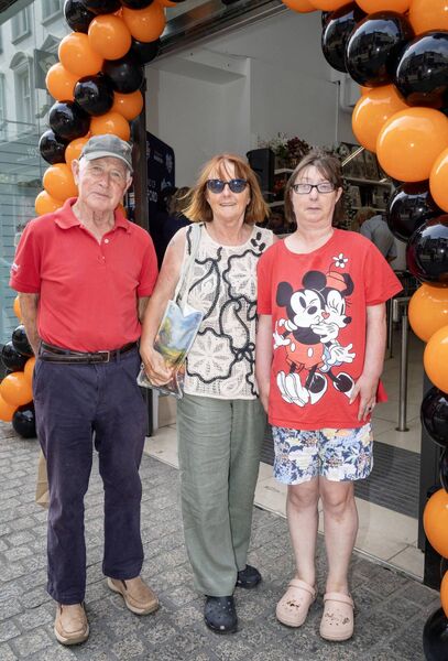 Peter, Asumpta and Carla, at the re-opening of Guineys. Photo: Joe Evans