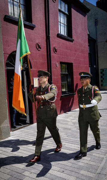  Lieutenant Stephen Riordan and Col. Kieran MacAraeg, at the Waterford National Day 0f Commemoration. Photo: Joe Evans