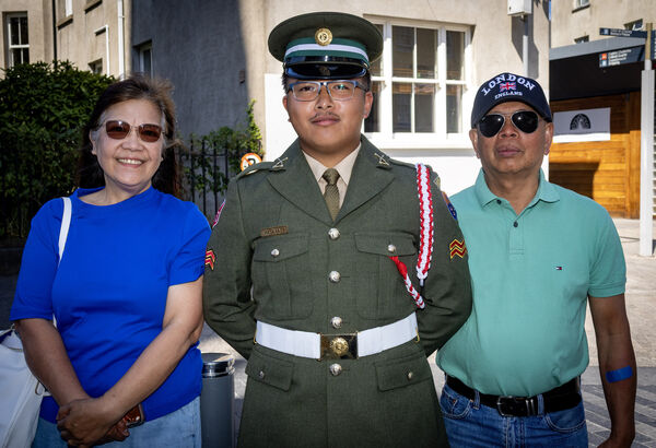  Evelyn, Kieran and Paul MacAraeg, at the Waterford National Day 0f Commemoration. Photo: Joe Evans