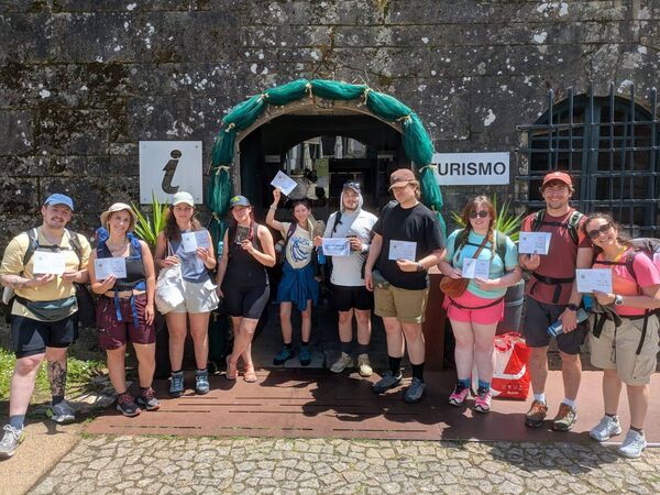 The students who participated in the Camino de Santiago walk. Pic: SETU.ie The students who participated in the Camino de Santiago walk. Pic: SETU.ie