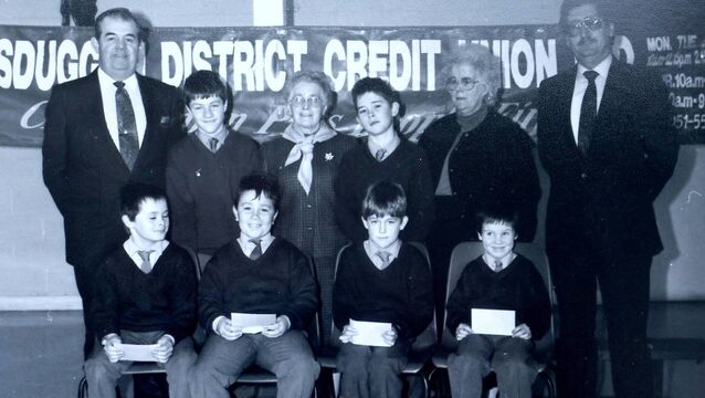 <p>St. Paul's, Lisduggan Credit Union School Poster competition winners 1991.</p>