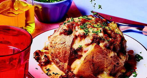 Lasagne-style jacket potato recipe