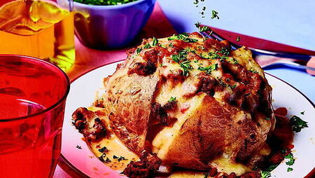Lasagne-style jacket potato recipe