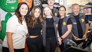 <p> Management and staff happy to be back as Guineys re-open. Photo: Joe Evans</p> <p> Management and staff happy to be back as Guineys re-open. Photo: Joe Evans</p>