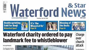 <p>The front page of this week's Waterford News & Star</p> <p>The front page of this week's Waterford News & Star</p>