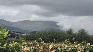 <p>Smoke seen emanating from the Comeragh Mountains. Pic: Hello Stradbally FB</p> <p>Smoke seen emanating from the Comeragh Mountains. Pic: Hello Stradbally FB</p>