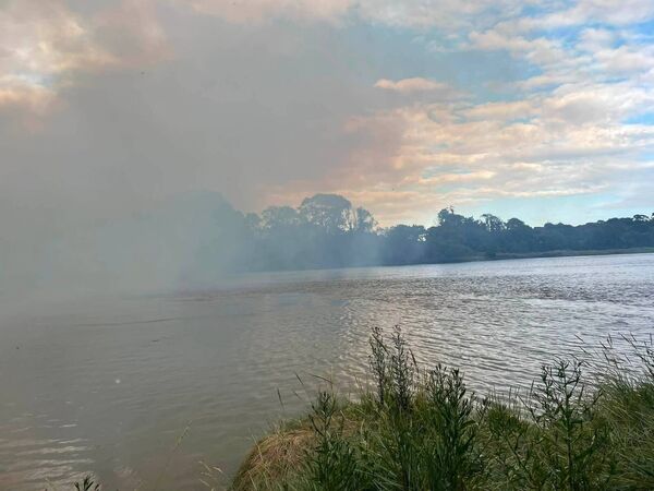 The fire at near Ballinakill Downs. Pic: Eoghan Hartery The fire at near Ballinakill Downs. Pic: Eoghan Hartery