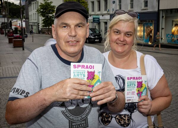 David and Vaiva, at Spraoi. Photo: Joe Evans David and Vaiva, at Spraoi. Photo: Joe Evans