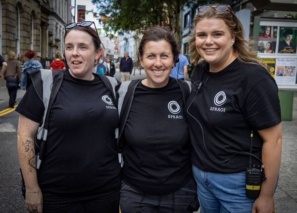 Some of the Spraoi team, Vicki Wall, Sinead Dower and Dara Jane O'Sullivan. Photo: Joe Evans Some of the Spraoi team, Vicki Wall, Sinead Dower and Dara Jane O'Sullivan. Photo: Joe Evans
