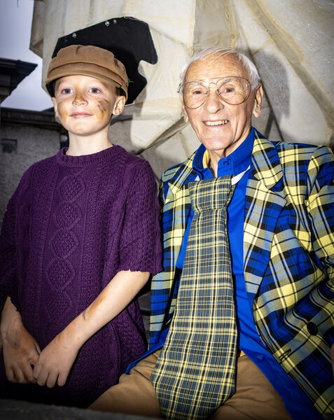 David Dunne and JOhn Thompson, the youngest and oldest, in Spraoi Parade "Howl". Photo: Joe Evans David Dunne and JOhn Thompson, the youngest and oldest, in Spraoi Parade "Howl". Photo: Joe Evans