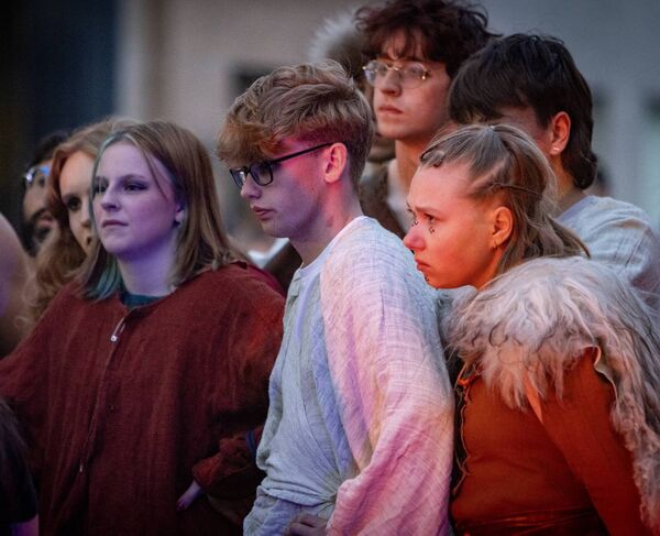 Members of Waterford Youth Arts who performed in Dream of the Shaman, at Spraoi. Photo: joe Evans Members of Waterford Youth Arts who performed in Dream of the Shaman, at Spraoi. Photo: joe Evans